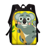 Cartoon Koala Print School Bag for Teenage Girls