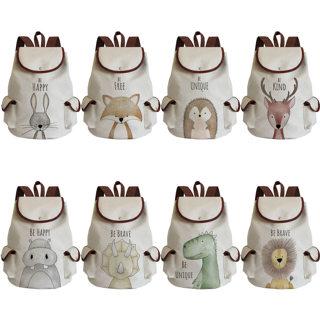 Animal Fox Elephant School Backpacks for Students Large Capacity