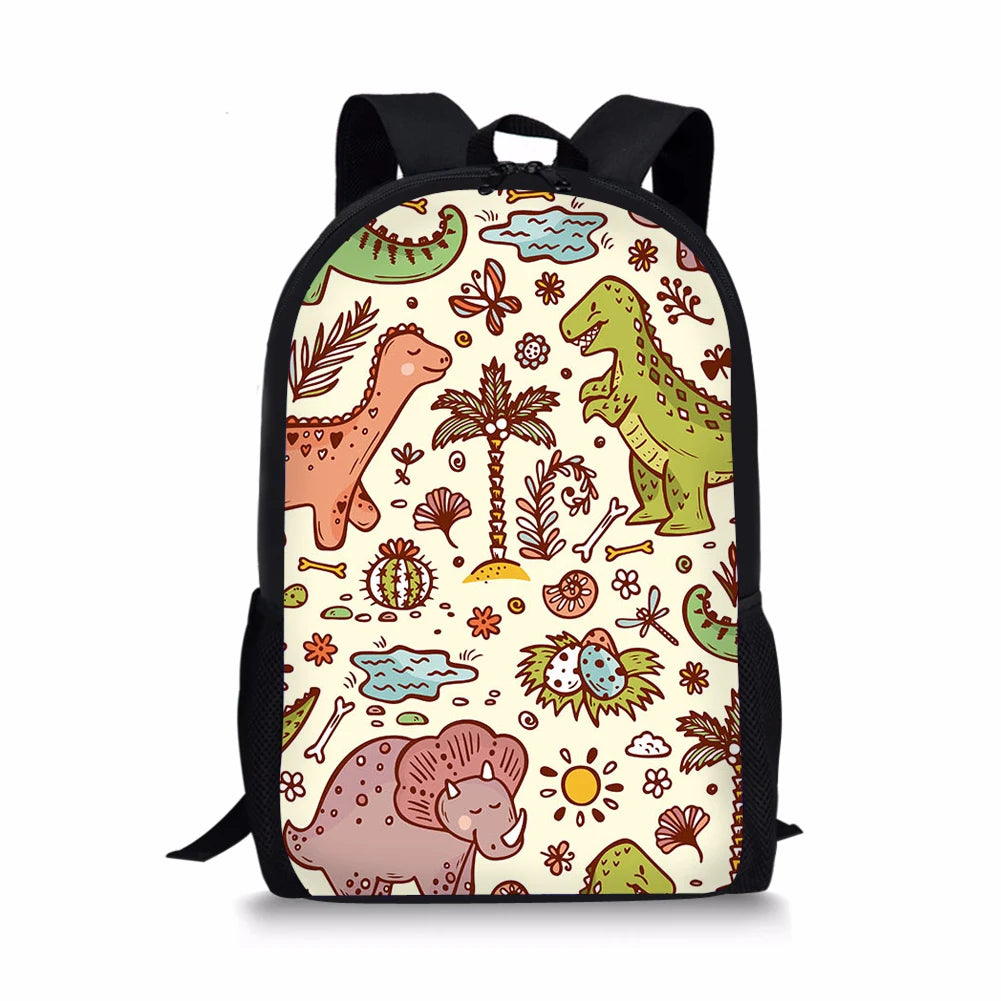 Orthopedic Children Dinosaur Print School Backpacks for Kids