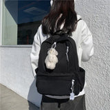 Solid Casual Unisex Style Backpacks Large Capacity