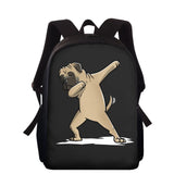 Cartoon Hip Hop Dog Print Student Bagpack