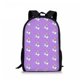Unicorn Printed Teenagers Backpack School Bags Kids Backpack