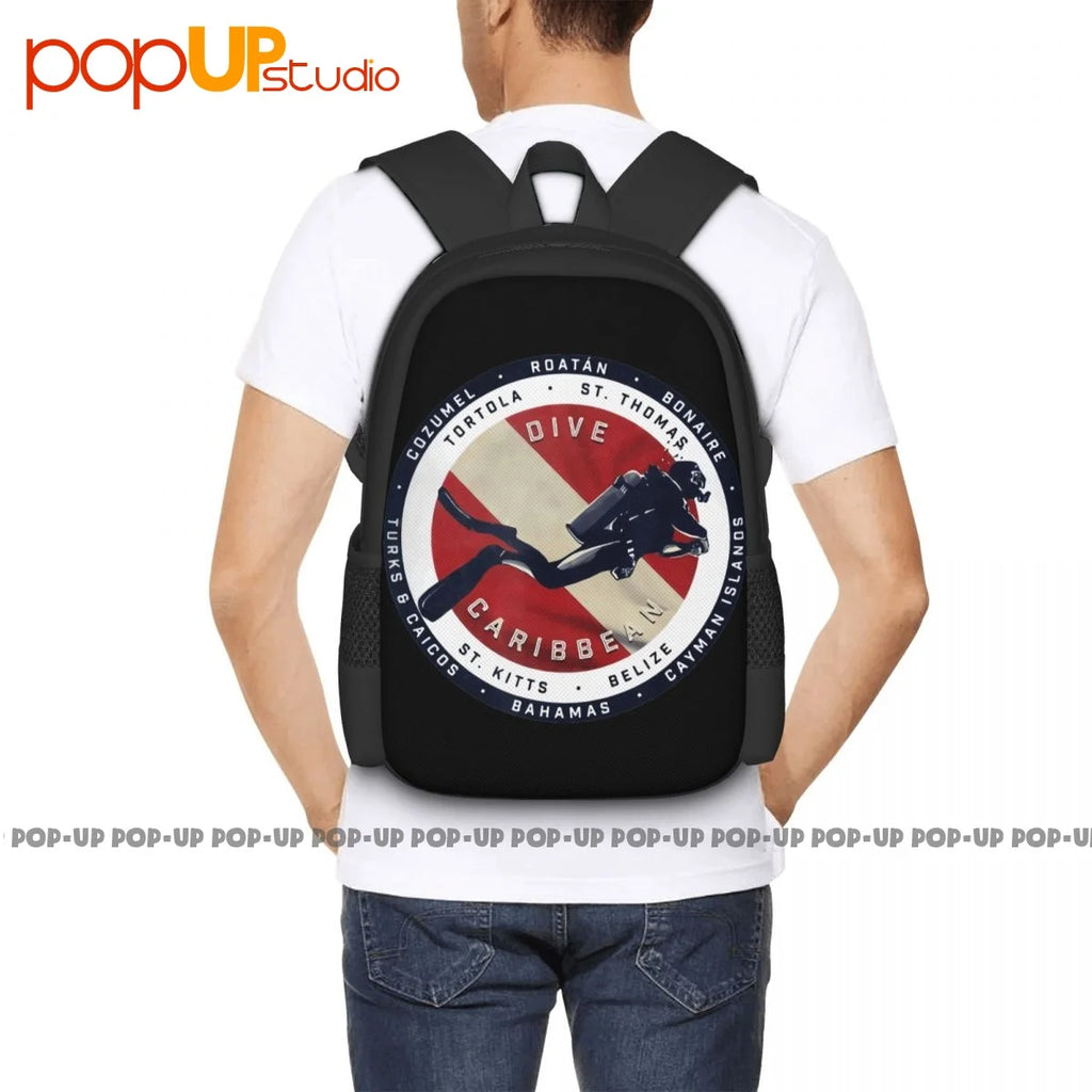 Caribbean Scuba Dive Backpack Gym Training Storage Bag