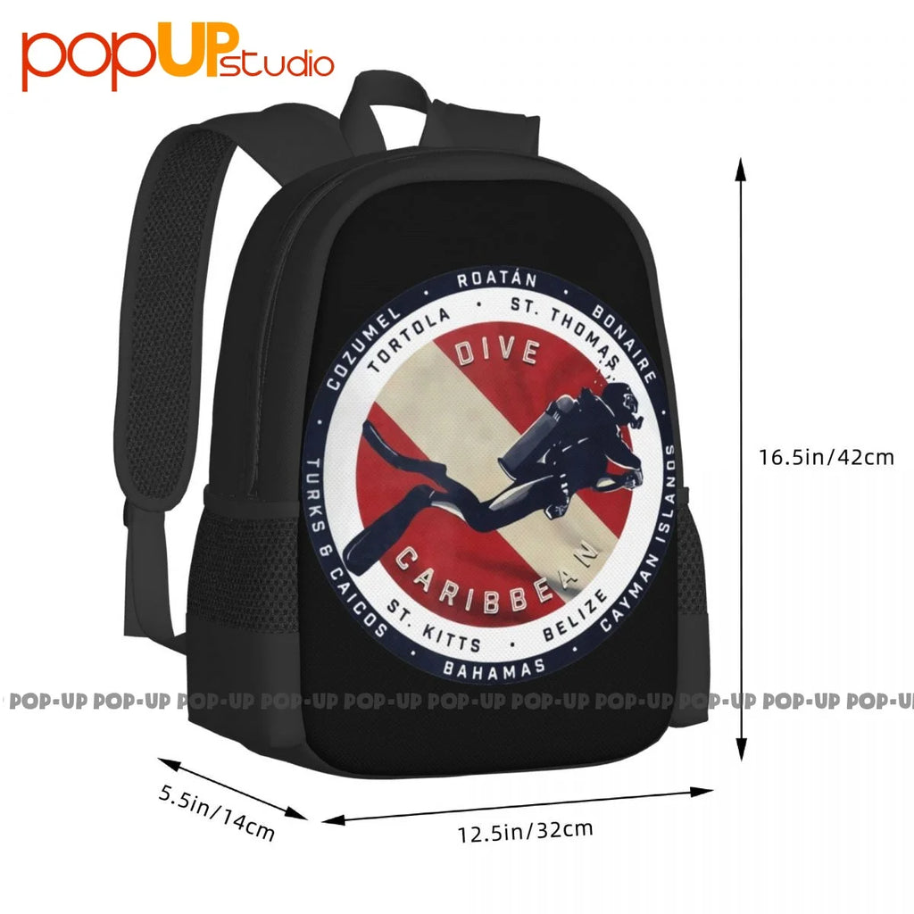 Caribbean Scuba Dive Backpack Gym Training Storage Bag