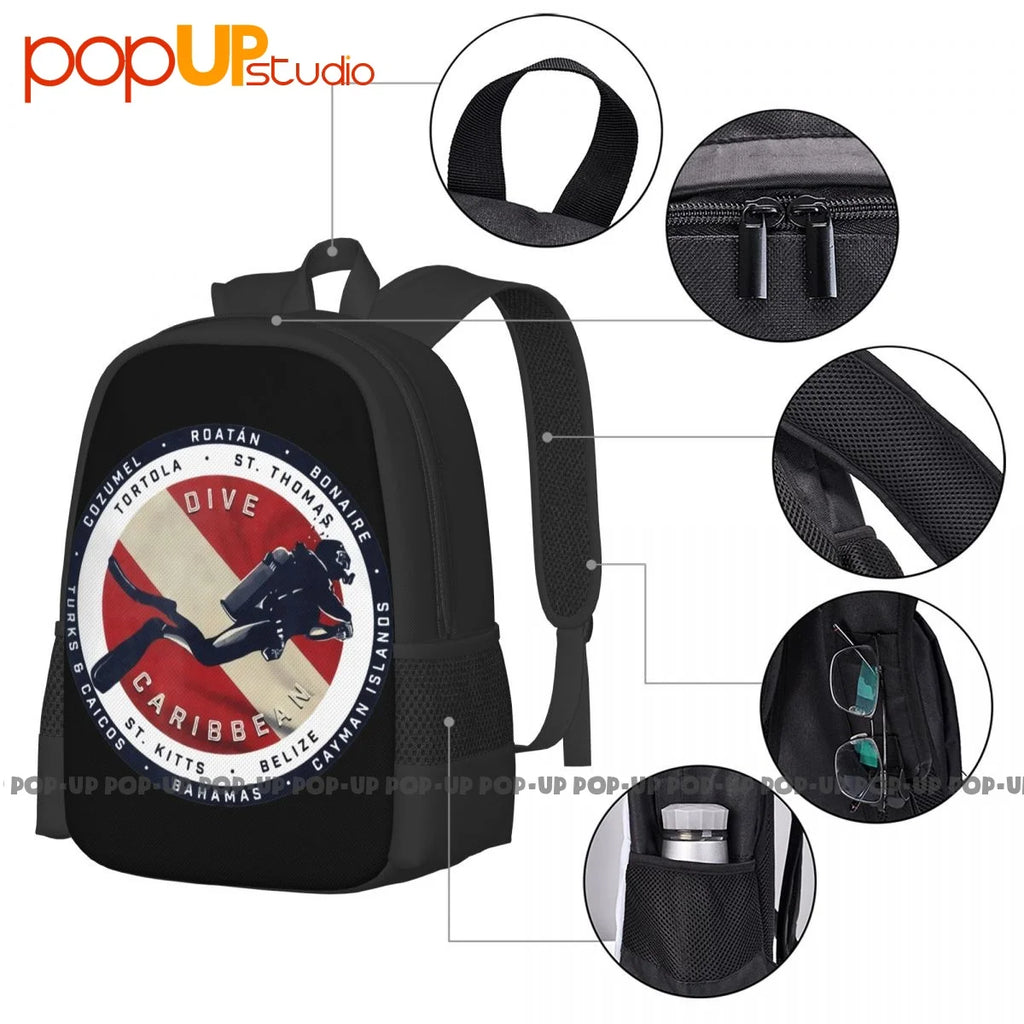 Caribbean Scuba Dive Backpack Gym Training Storage Bag