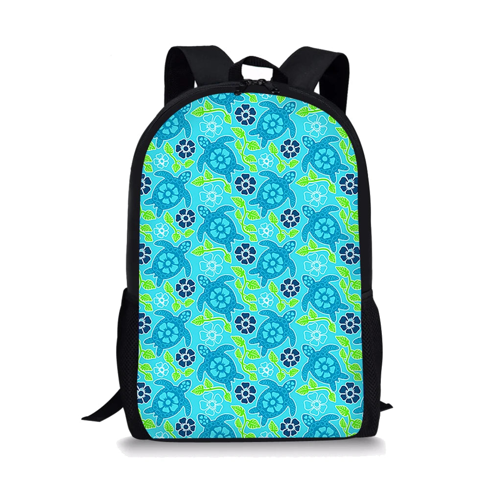 Sea Turtle Print Backpack for Kids