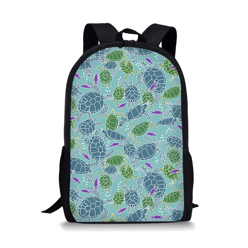 Sea Turtle Print Backpack for Kids