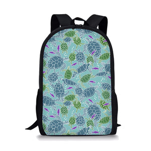 Sea Turtle Print Backpack for Kids