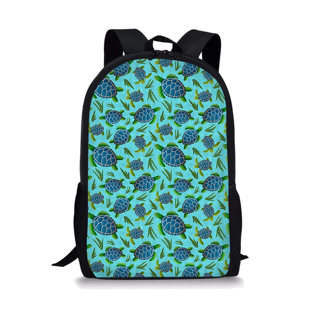 Sea Turtle Print Backpack for Kids