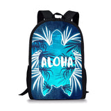 Sea Turtle Print Backpack Portable Casual Outdoor Travel Children's Knapsack