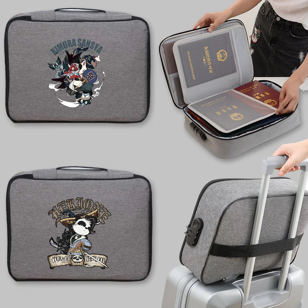 Security Documents Organizer Women Briefcase Tote File Lockbox Large