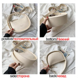 Semicircle Saddle Shoulder Crossbody Bags for Women