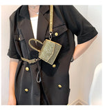 Sequin Casual Mini Square Messenger Bag for Women