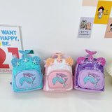 Sequin Leather Girls Backpack Small Bags Children's Shoulder Bag