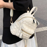 Pu Leather Shoulder Small Backpack Multi-function Ladies Phone Pouch Pack