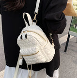 Pu Leather Shoulder Small Backpack Multi-function Ladies Phone Pouch Pack