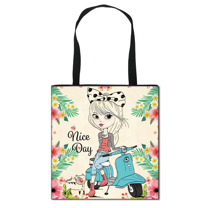 Sexy Red Lips Women Shoulder Bag for Travel Girls Handbag
