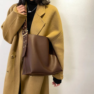 Women's Shoulder Bags Large Capacity PU Leather Handbag