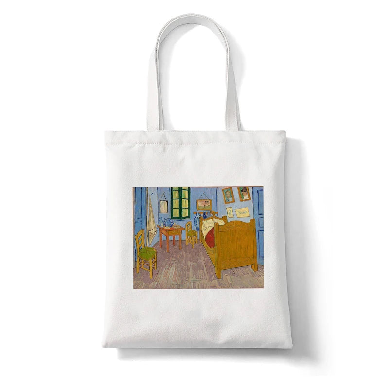 Van Gogh Oil Printing Kawaii Bag Harajuku Women Shopping Bag