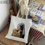 Van Gogh Oil Printing Kawaii Bag Harajuku Women Shopping Bag