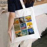 Van Gogh Oil Printing Kawaii Bag Harajuku Women Shopping Bag