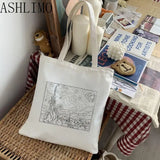 Van Gogh Oil Printing Kawaii Bag Harajuku Women Shopping Bag