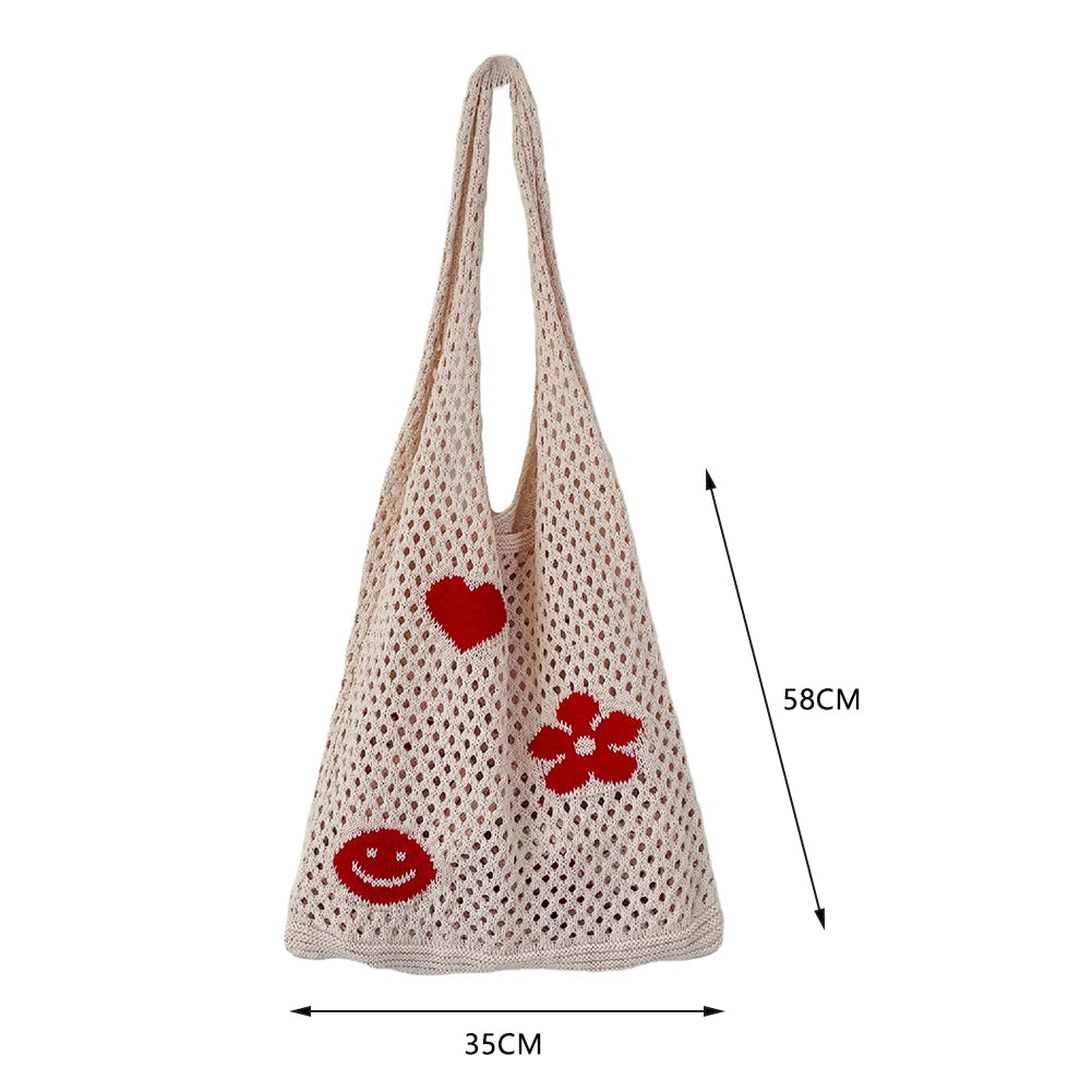 Mesh Eco-Friendly Foldable Travel Tote Handbag for Girls & Women