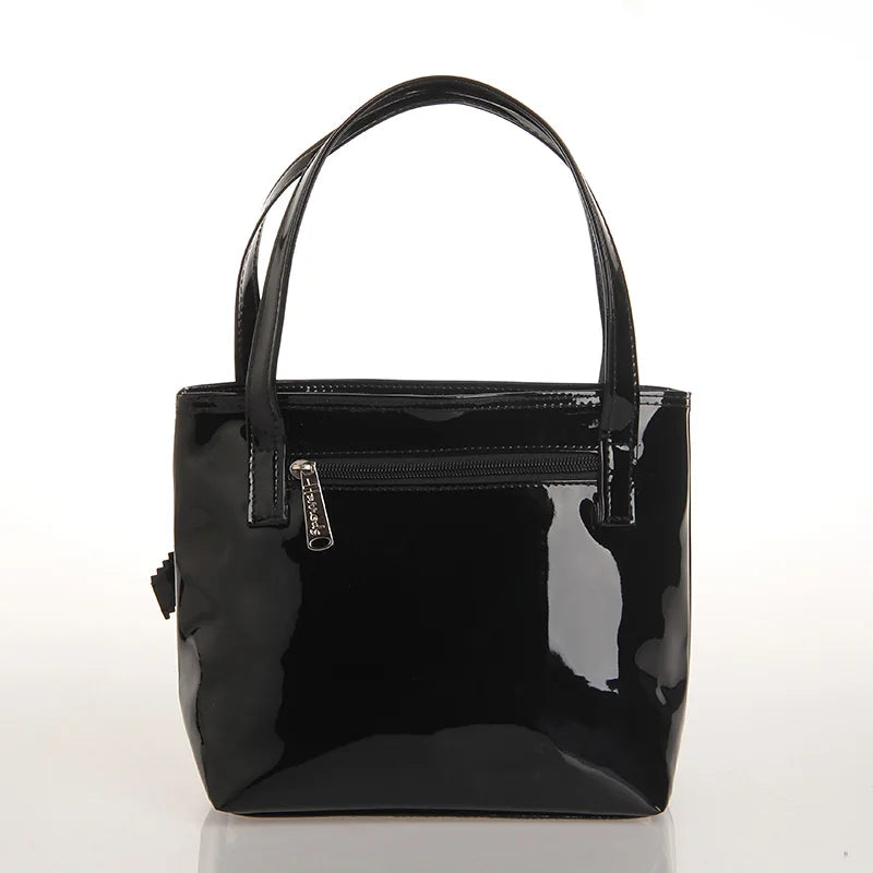 Casual PVC Tote Bow-knot Shoulder Bag Waterproof Large