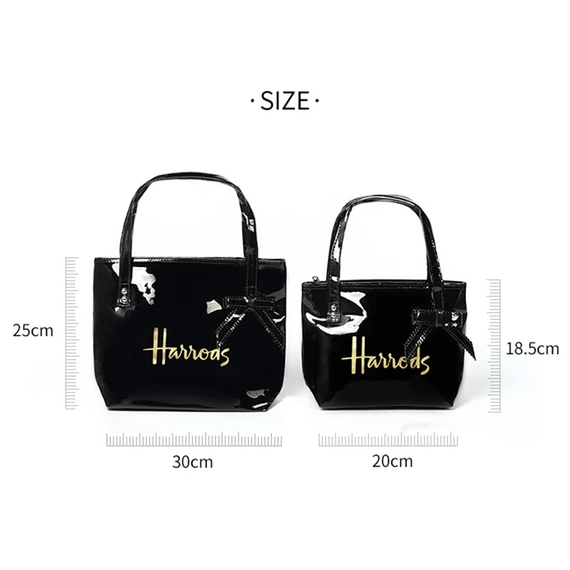 Casual PVC Tote Bow-knot Shoulder Bag Waterproof Large