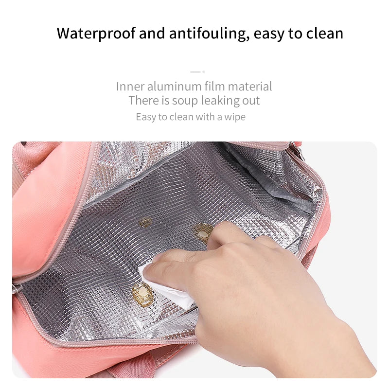 Cat Lunch Bags Insulated Thermal Portable Waterproof for Women Kids