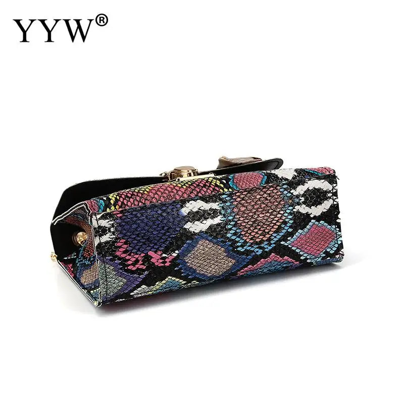 Snakeskin Scarf Women's Shoulder Bag Chain Handbag