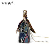 Snakeskin Scarf Women's Shoulder Bag Chain Handbag