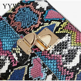 Snakeskin Scarf Women's Shoulder Bag Chain Handbag