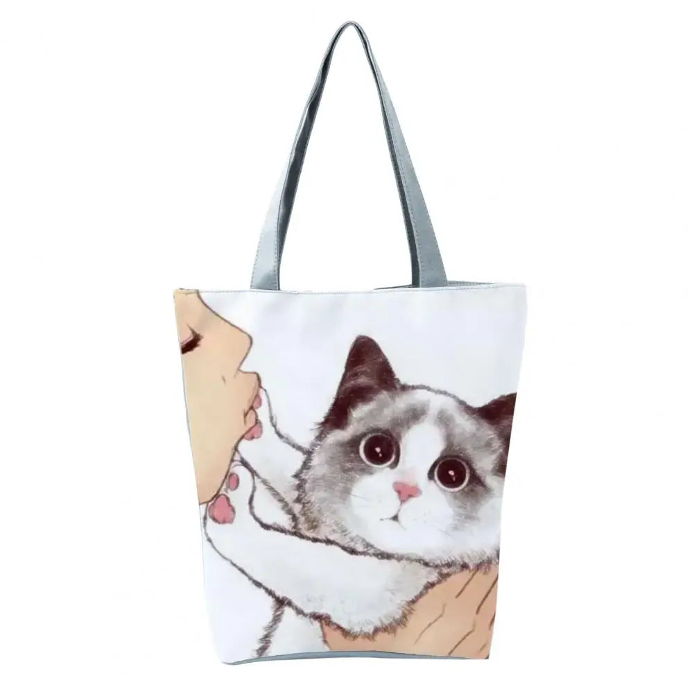 Animal Pattern Shoulder Bag Girl Kiss Storage Cartoon Reusable