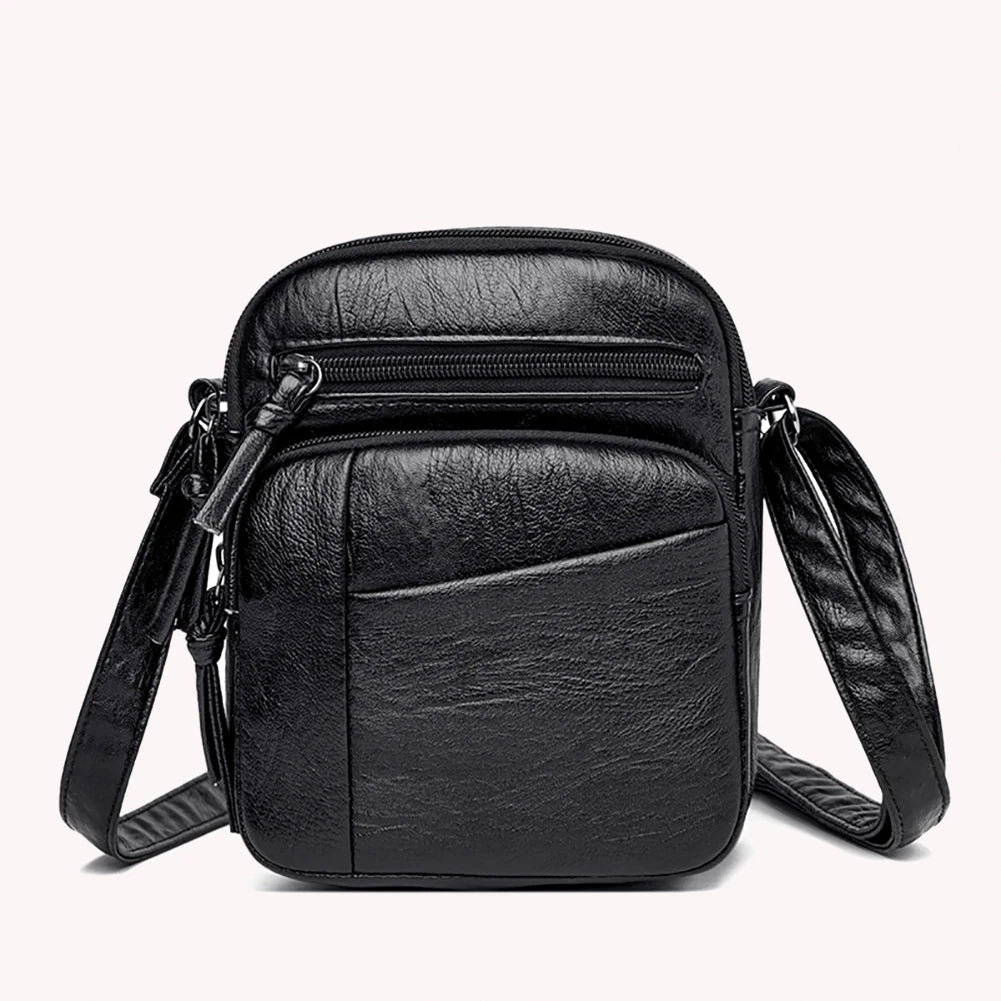 Leather Casual Shoulder Bag Small Tote Female Travel Underarm Top Handle Bag