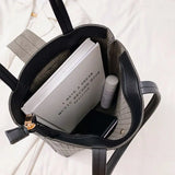 Shoulder Bag Women Casual PU Leather Large Capacity Shopping Bag