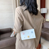 Shoulder Bag Women Flower Colorful Case Chain PU Ins Sweet Handbags Crossbody