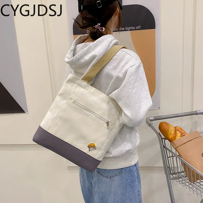 Canvas Tote Bag Women Handbag Ladies Shoulder Bag