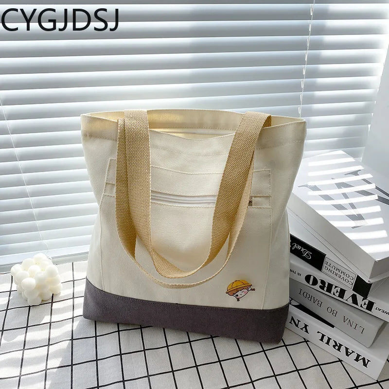 Canvas Tote Bag Women Handbag Ladies Shoulder Bag