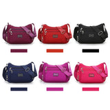 Waterproof Nylon Plaid Messenger Bag for Women