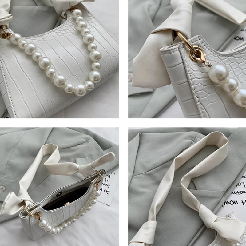Shoulder Bag Women PU Leather Mini Bag Underarm OL Handbags