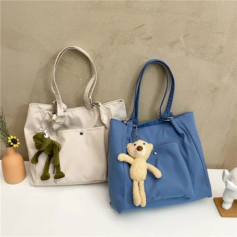 Womens Nylon Shoulder Bag High-capacity Totes Handbag Waterproof Schoolbags