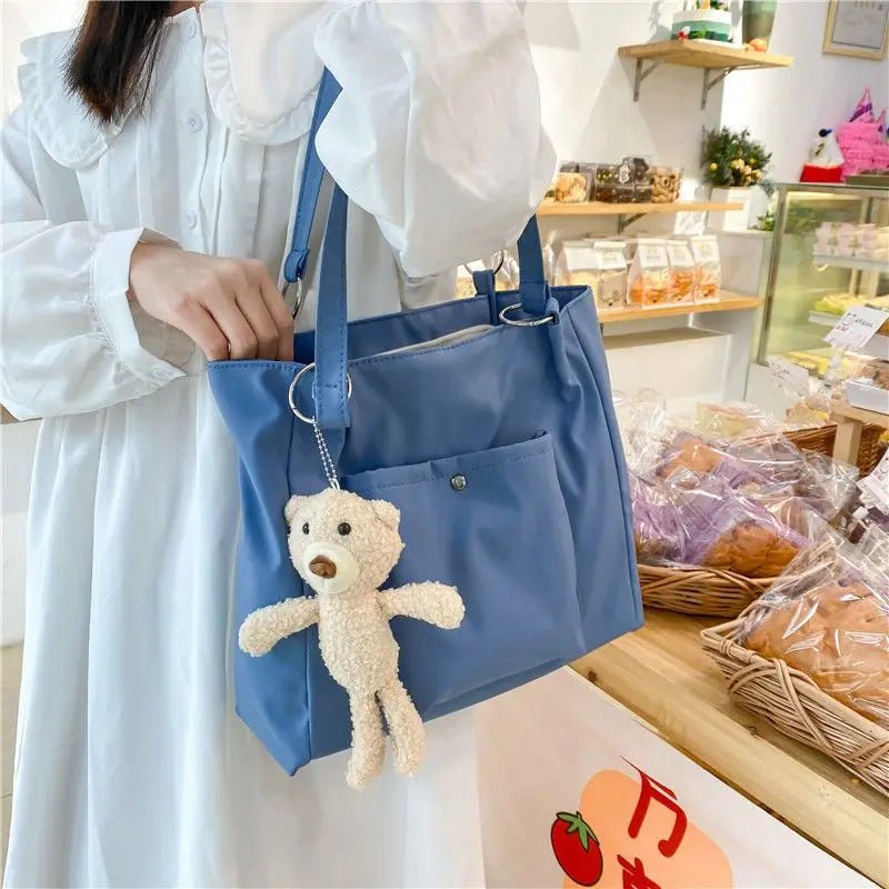 Womens Nylon Shoulder Bag High-capacity Totes Handbag Waterproof Schoolbags