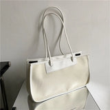 Canvas Women Shoulder Bag Large Capacity Underarm Style Zipper Handbags