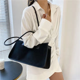 Canvas Women Shoulder Bag Large Capacity Underarm Style Zipper Handbags