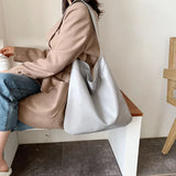 PU Leather Underarm Tote Bag Casual Large Capacity Womens Handbags