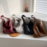 PU Leather Underarm Tote Bag Casual Large Capacity Womens Handbags