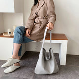 PU Leather Underarm Tote Bag Casual Large Capacity Womens Handbags