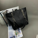 Shoulder Bags Women Casual Totes Chains Strap Large Capacity Shopping Female