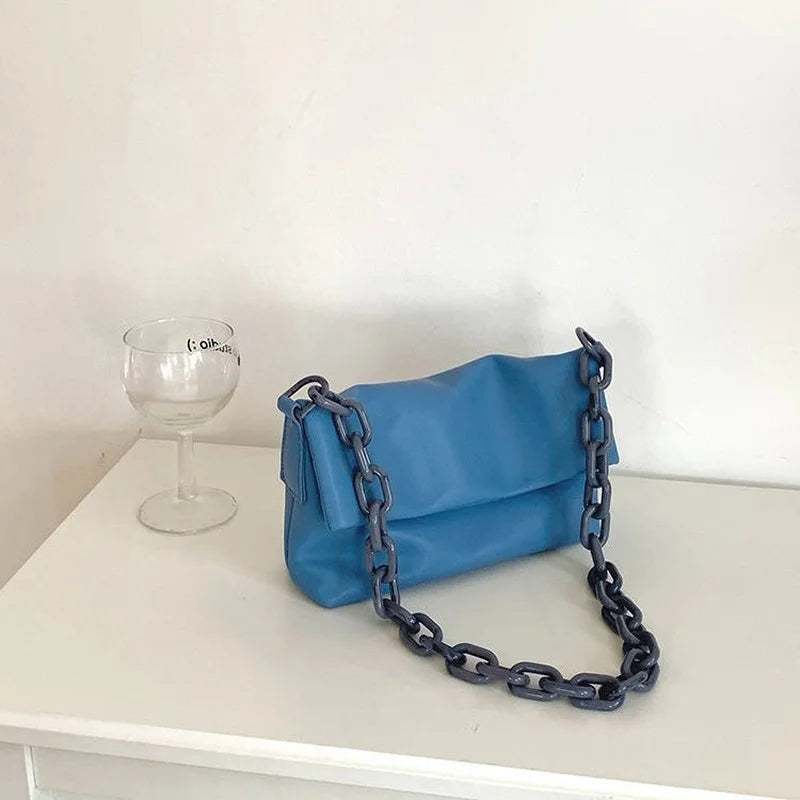 Shoulder Bags Women Underarm Soft Acrylic Strap Stylish Ladies